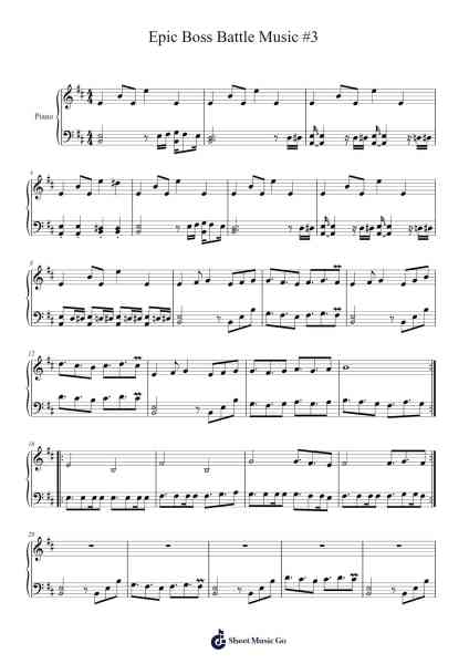 Epic Boss Battle Music #3 Sheet Music by kingdcl-Arr.Wolian