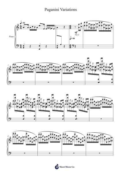 Paganini Variations Sheet Music by avrdey09-Arr.Jorrell
