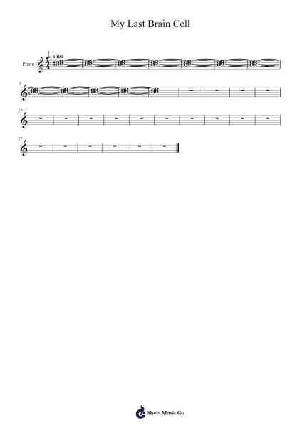 My Last Brain Cell Sheet Music by Finn8701-Arr.Molthel