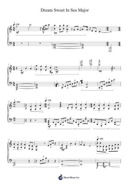 Dream Sweet In Sea Major Sheet Music by Miracle Musical-Arr.Lhous Veholmes
