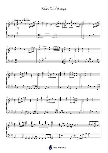 Rites Of Passage Sheet Music by Yanni-Arr.Sylgou
