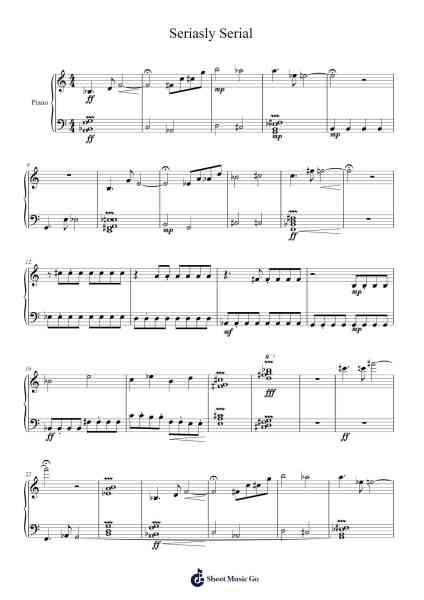 Seriasly Serial Sheet Music by Sarah Patrick-Arr.Simpmark