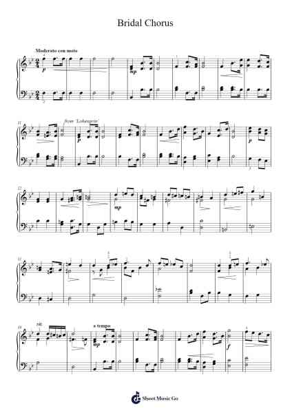 Bridal Chorus Sheet Music by Richard Wagner-Arr.Alruth