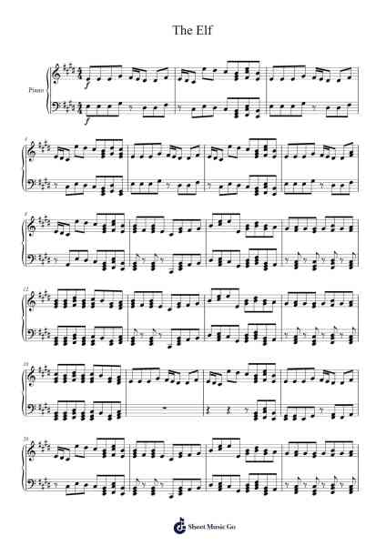 The Elf Sheet Music by Robert Dittmann-Arr.Swinfred Clarkdiah