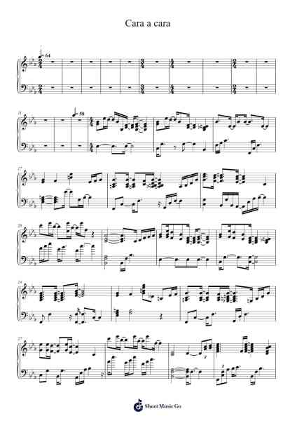 Cara a cara Sheet Music by Marcos Vidal-Arr.Brightfrances