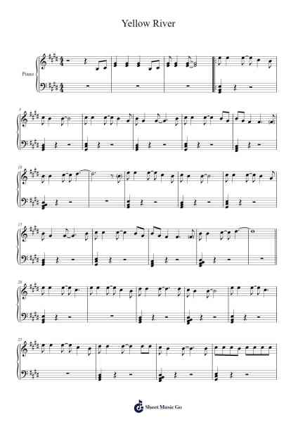 Yellow River Sheet Music by Christie-Arr.Hillian