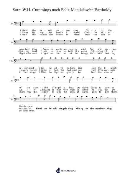 Hark! The Herald Angels Sing 樂譜由 Felix Mendelssohn - 編曲 Hewdice