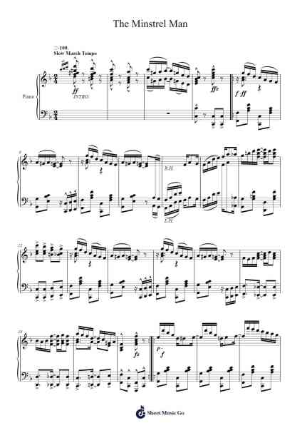 The Minstrel Man Sheet Music by J. Russel Robinson-Arr.Everal Baurell