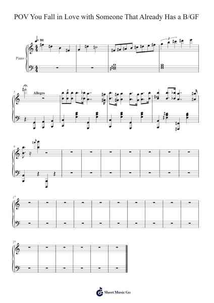 POV You Fall in Love with Someone That Already Has a B/GF Sheet Music by Molley-Arr.Lautus Phichad