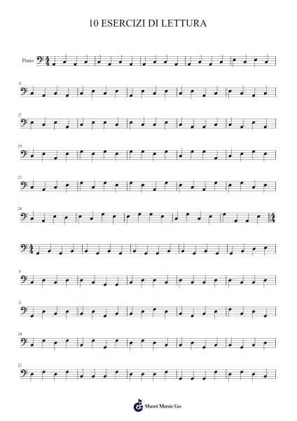 10 ESERCIZI DI LETTURA Sheet Music by Christian Salerno-Arr.Hodgham Bobbright