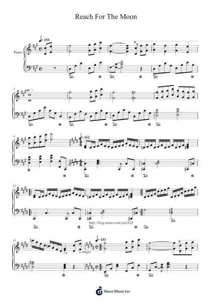 Reach For The Moon, Immortal Smoke Sheet Music by ZUN-Arr.Millsharp Waygrace