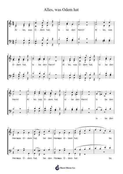 Alles, was Odem hat 樂譜由 undefined - 編曲 Lenshaw