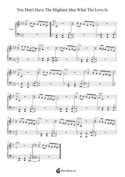 You Don't Have The Slightest Idea What The Love Is Sheet Music by Mirko Caserta-Arr.Dempron Jacbess