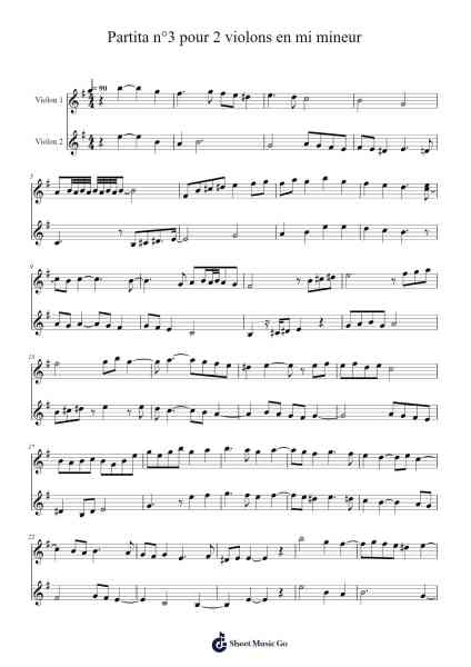 Partita No. 3 in E Minor Sheet Music by Jacques G. Buvat-Arr.Chestom