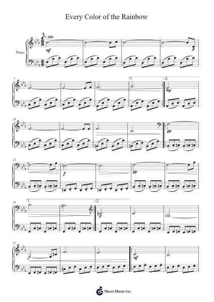 Every Color of the Rainbow Sheet Music by Andrew Lewis-Arr.Warges Morestone