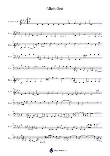 Allein Gott Sheet Music by Kilian Ernst-Arr.Markthur
