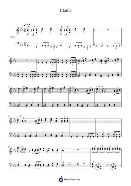 Titania Sheet Music by Koji Kondo/Hajime Wakai-Arr.Ianjim