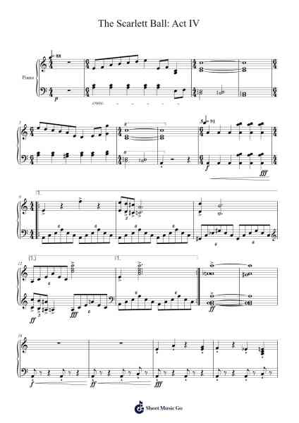 The Scarlett Ball: Act IV Sheet Music by Lanlap-Arr.Daijohn Brookebraith