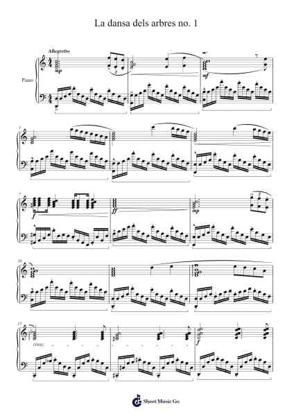 La dansa dels arbres no. 1 Sheet Music by Guillem Castel-Arr.Sumia