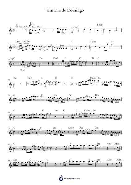 Um Dia de Domingo Sheet Music by Roberta Miranda-Arr.Keatsrid Burnsgo