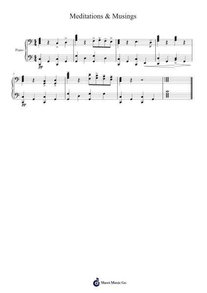 Meditations & Musings Sheet Music by Captain Argon-Arr.Pistal