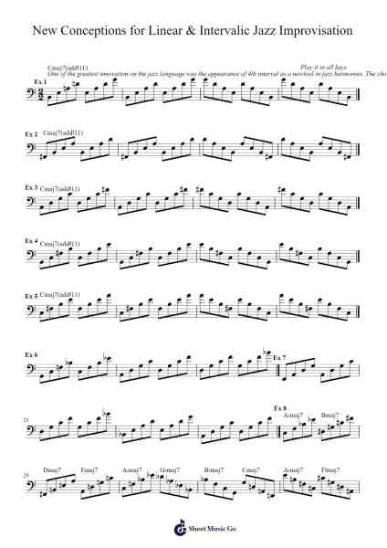 New Conceptions for Linear & Intervalic Jazz Improvisation Sheet Music by Olegario Diaz-Arr.Borgriel