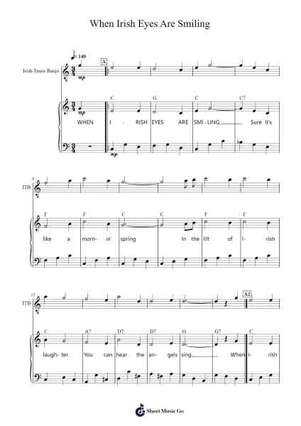 When Irish Eyes Are Smiling Sheet Music by Ernest R Ball-Arr.Oisensel Hilget