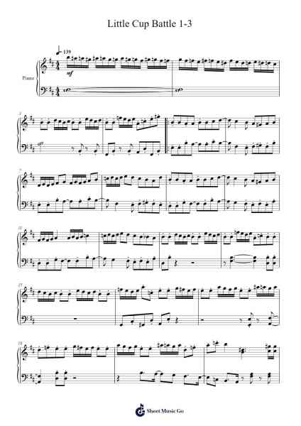 Little Cup Battle 1-3 Sheet Music by Junichi Masuda/Hajime Wakai-Arr.Gailma