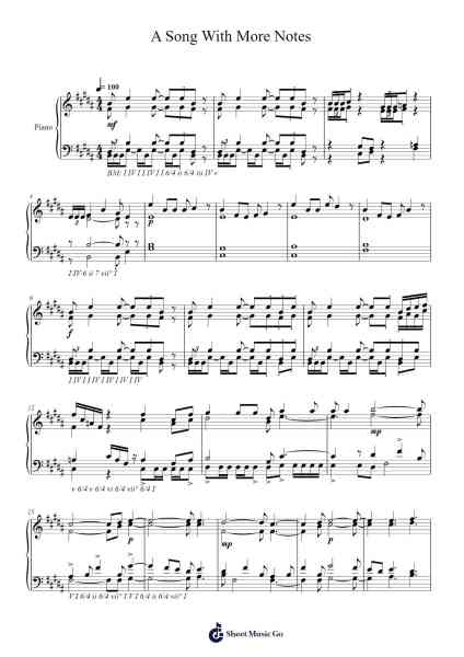 A Song With More Notes Sheet Music by Jaycob Ian Carswell-Arr.Humlop