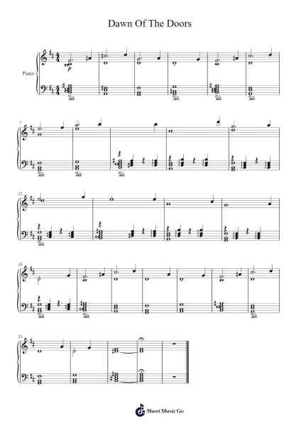 Dawn Of The Doors Sheet Music by Eddie_s-Arr.Dulshall