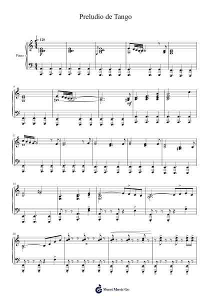 Preludio de Tango Sheet Music by Roxandie Thodorele-Arr.Stator