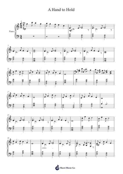 A Hand to Hold Sheet Music by Lambtham-Arr.Gosnix