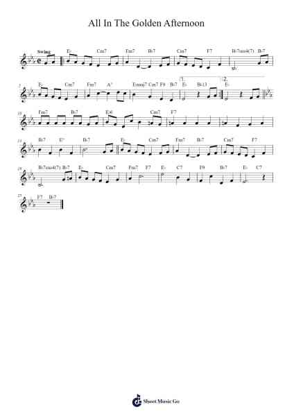 All In The Golden Afternoon Sheet Music by Sammy Fain-Arr.Linyan Bushtave