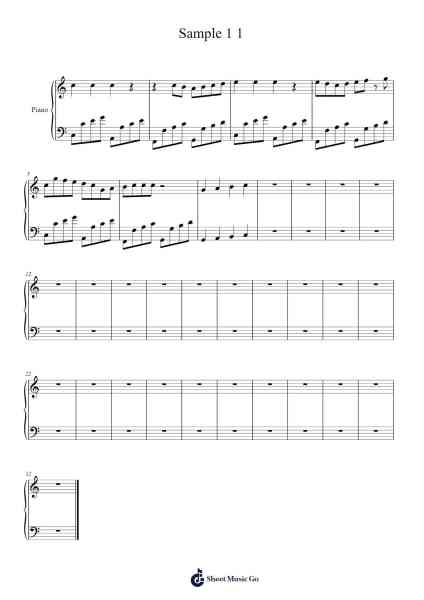 Sample 1 1 楽譜 by Mason Napper-Arr.Chandys Jehan