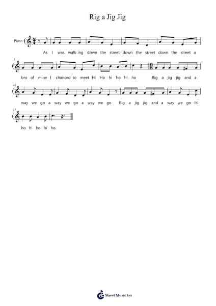 Rig a Jig Jig Sheet Music by undefined-Arr.Saxfox Wolfrin