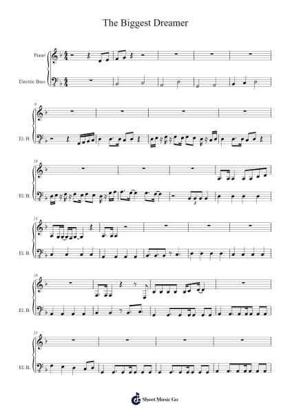 The Biggest Dreamer Sheet Music by -Arr.Gemgene