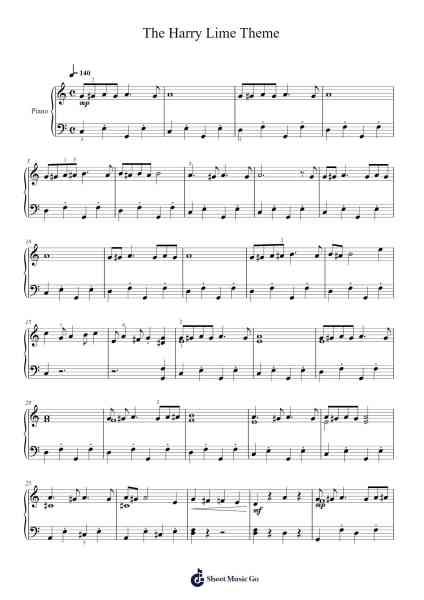 The Harry Lime Theme Sheet Music by Anton Karas-Arr.Gailgale