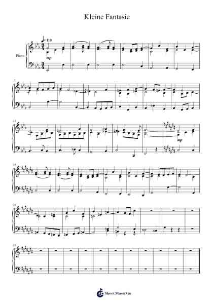 Kleine Fantasie Sheet Music by Verlenzius-Arr.Louieby