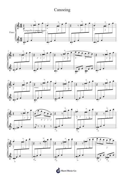 Canoeing, Op. 119 Sheet Music by Amy Marcy Beach-Arr.Canme
