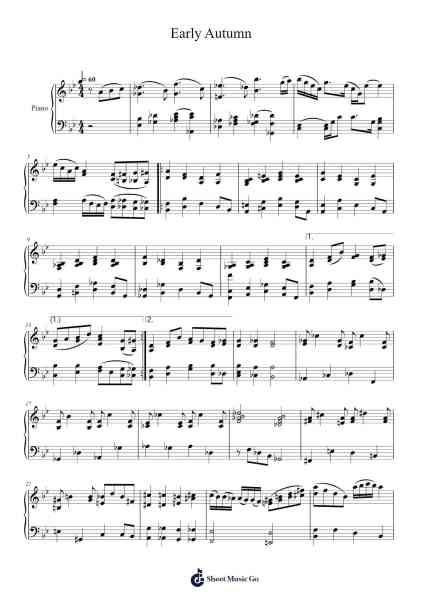 Early Autumn Sheet Music by Ralph Burns/Woody Herman-Arr.Brobraith Zeyer