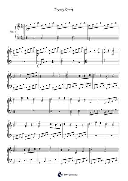 Fresh Start Sheet Music by Chelsea Stevens-Arr.Caerwood Belch