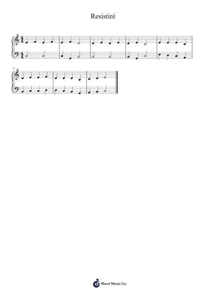 Resistiré Sheet Music by Unknown author-Arr.Tateearl Grantbroad