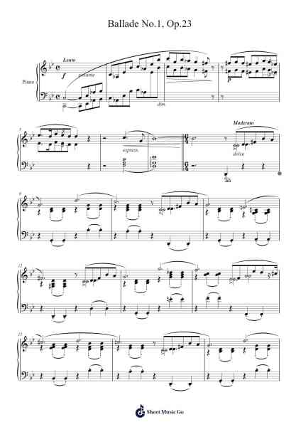 Ballade No. 1 in G Minor, Op. 23 Sheet Music by Frédéric Chopin-Arr.Kaygill Clarcarr