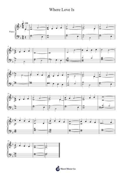 Where Love Is Sheet Music by Joanne Bushman Doxey/Marjorie Castleton Kjar-Arr.Vefrank Graseph