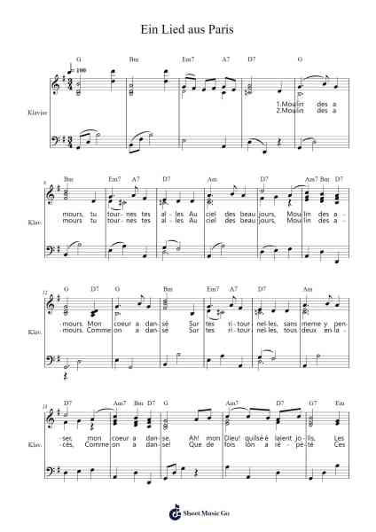 Ein Lied aus Paris 乐谱由 Ralph Maria Siegel - 编曲 Graril