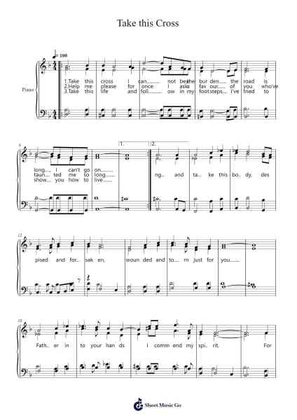Take this Cross Sheet Music by Steve McElveen-Arr.Gracejosh