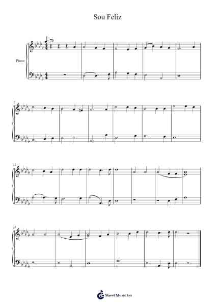 Sou Feliz Sheet Music by Philip Paul Bliss-Arr.Poundpe