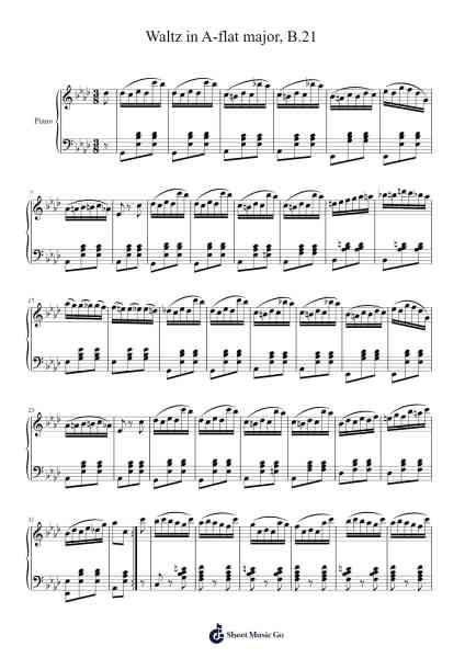 Waltz in A-flat Major, B.21 Sheet Music by Frédéric Chopin-Arr.Pennlyle Ferpkins