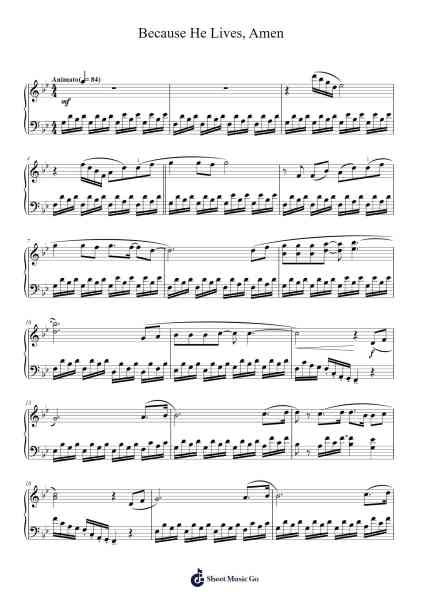 Because He Lives, Amen Sheet Music by 久石譲-Arr.Eveken Dougloyd