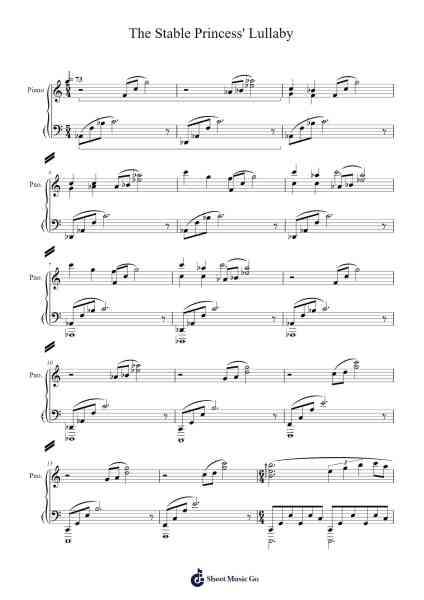 The Stable Princess' Lullaby Sheet Music by Koji Kondo-Arr.Orfunk Grocroft